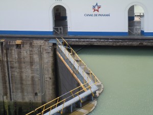Miraflores Lock Right Before Opening