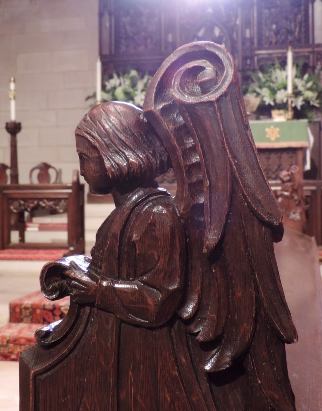 She sits in front of my row